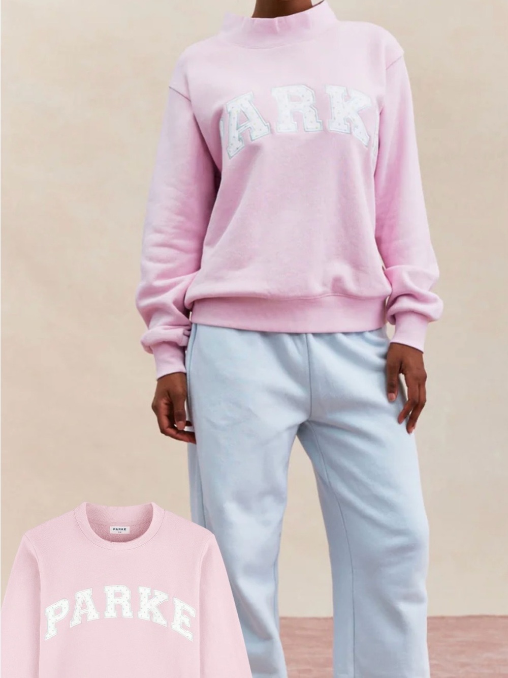 PARKE Birthday Cake Varsity Mockneck in S/M